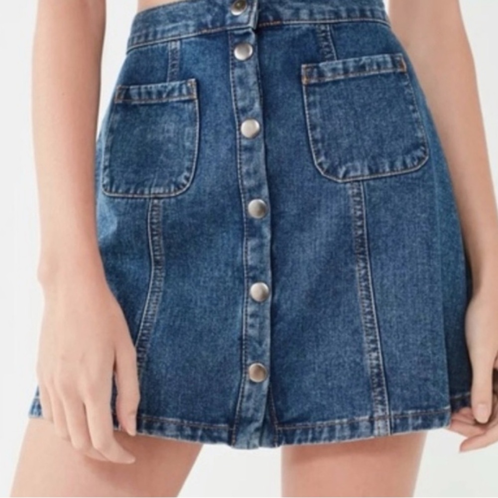 BDG Dark Blue Denim Mini Skirt